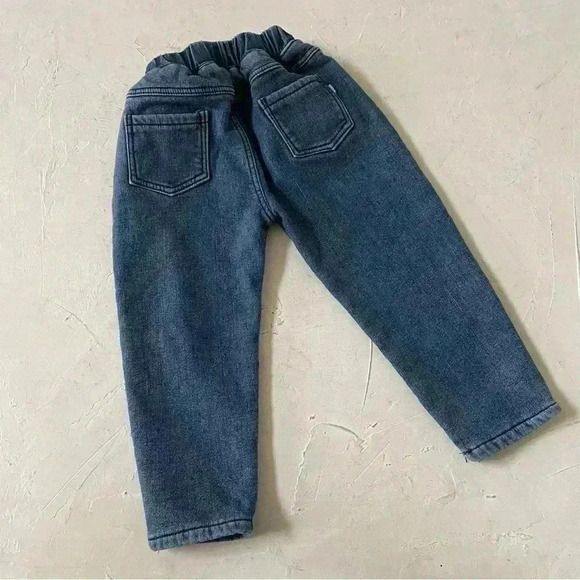 Jeans Fleece Warm Pants Kids Size 4-5 - Picture 3 of 7